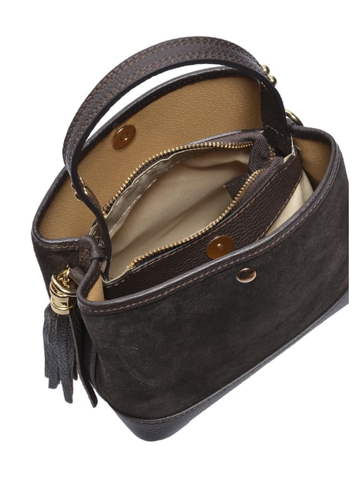 Luisa Vannini Two-Tone Cowhide Leather Bag - Image 4