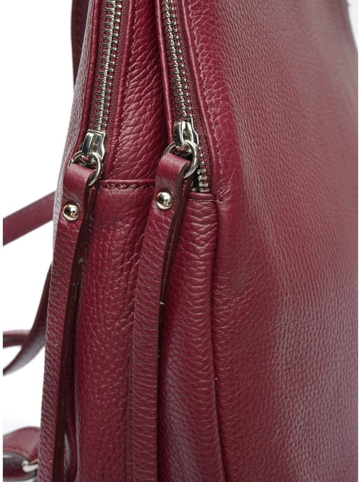 Isabella Rhea Burgundy Calf Leather Backpack - Image 3
