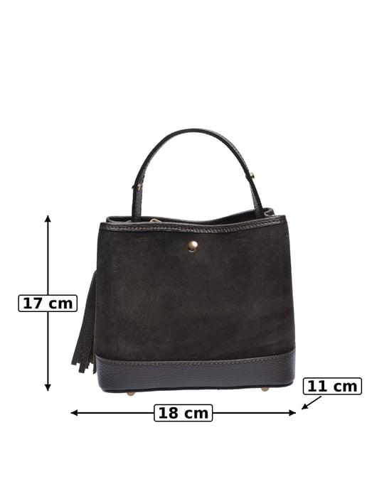 Luisa Vannini Two-Tone Cowhide Leather Bag - Image 5