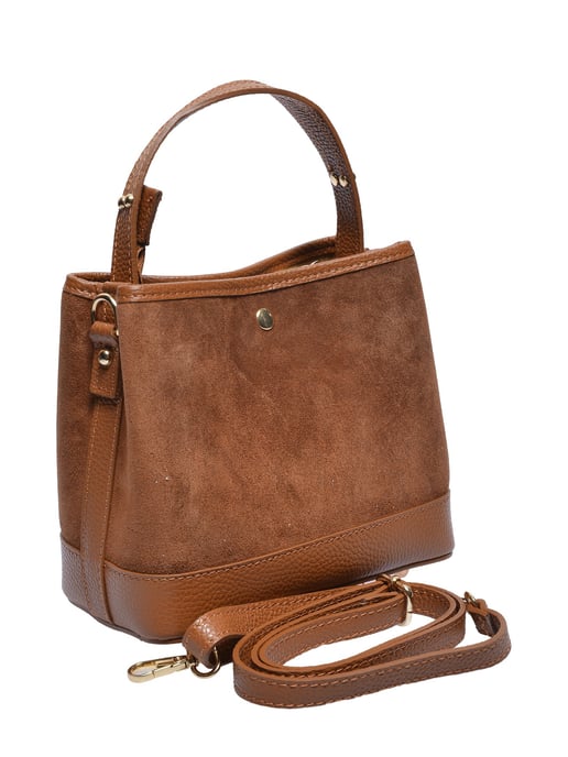 Luisa Vannini COGNAC Leather Handbag - Image 2