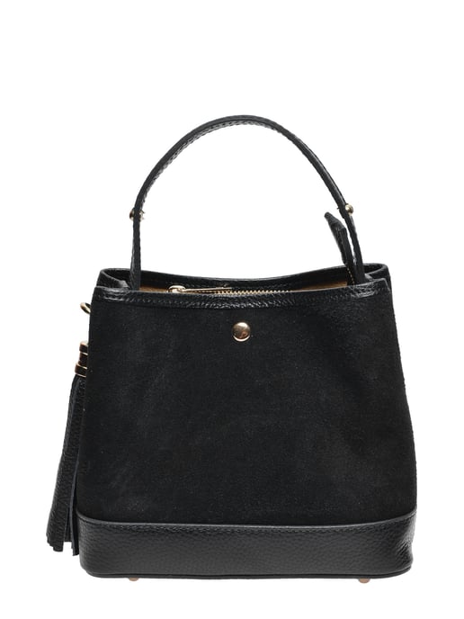 Luisa Vannini ZWART Rundleer Tas - Image 1