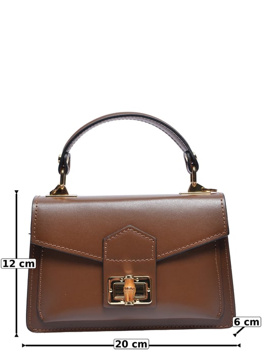 Roberta M Bordeauxrood Rundleer Tas - Image 5