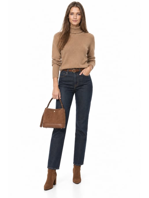 Luisa Vannini COGNAC Leather Handbag - Image 6