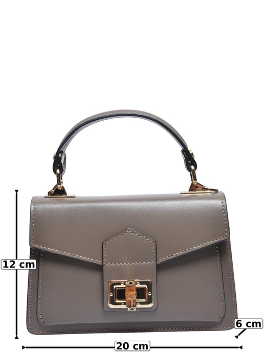 Roberta M Beige Rundleer Tas - Image 5