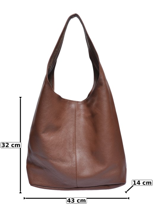 Roberta M Bordeauxrood Rundleer Tas - Image 5