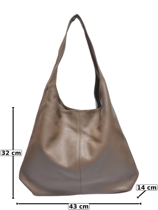 Roberta M Beige Rundleer Tas - Image 5