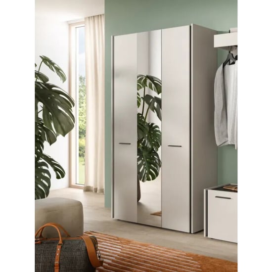 Furnilux Garderobekast kasjmier moderne ingangsoplossing op wielen 107x190x37 cm - Image 5