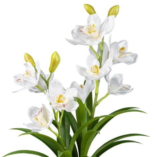 Kopu ® kunstorchidee 58 cm - in grijze melamine pot cymbidium - Image 4