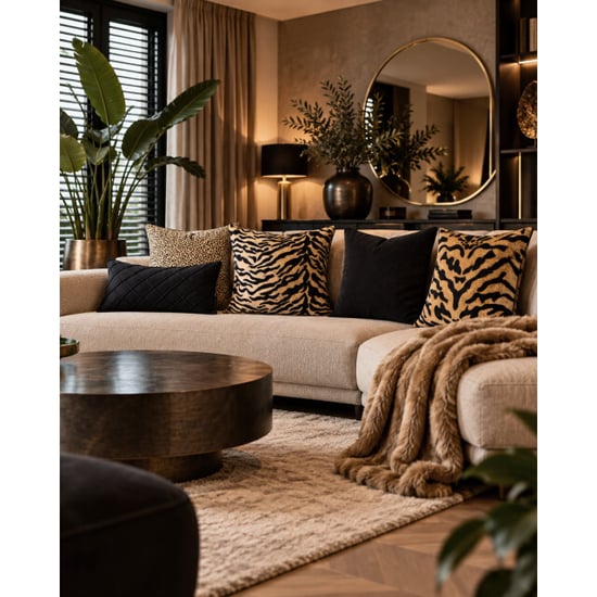 NOVÉE Zebra muse kussenhoes | 45x45 cm | velvet/polyester - Image 2