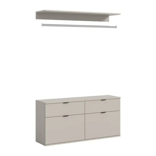 Furnilux Ladekast met garderobestang moderne opbergkast voor hal of slaapkamer - - Image 1