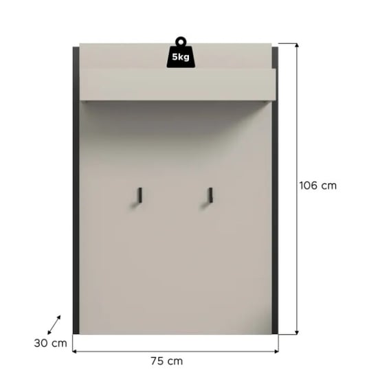 Furnilux Paneel in kasjmier melamine moderne opbergkast voor hal of garderobe - Image 4
