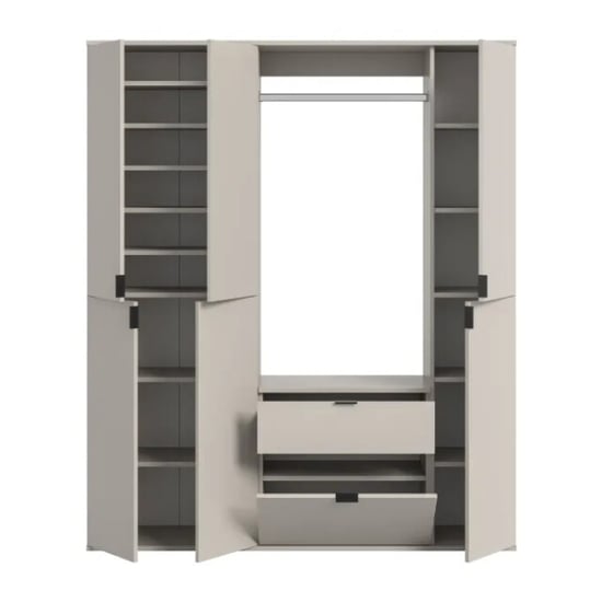 Furnilux Garderobecombinatie kasjmier moderne opbergkast met ladekast 152 cm breed - Image 2