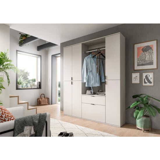 Furnilux Garderobecombinatie kasjmier moderne opbergkast met ladekast 152 cm breed - Image 6