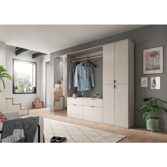 Furnilux Hoge kast in kasjmier moderne opbergoplossing voor elke ruimte 61x193x34 cm - Image 3