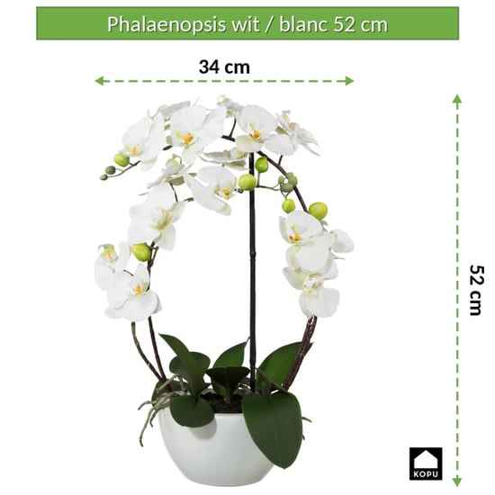Kopu ® kunstorchidee 52 cm - te keramische pot phalaenopsis - Image 3