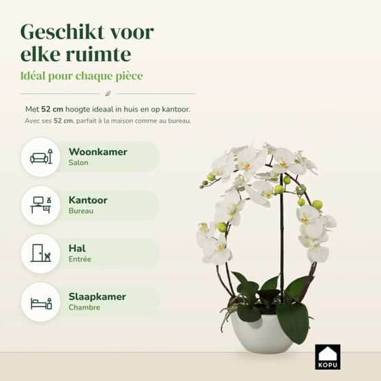Kopu ® kunstorchidee 52 cm - te keramische pot phalaenopsis - Image 4