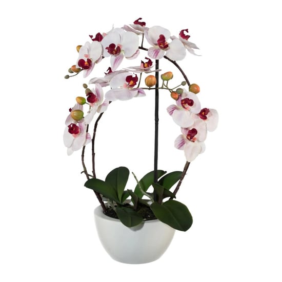 Kopu ® kunstorchidee 52 cm - witte keramische pot phalaenopsis - Image 1