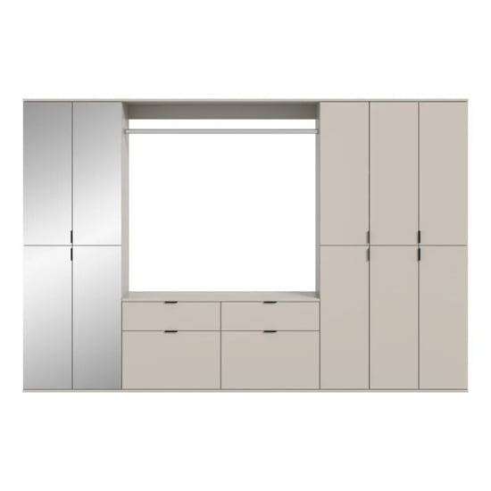 Furnilux Moderne garderobecombinatie kasjmier ruime opbergkast met spiegel en - Image 5