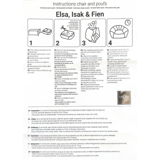 Unique Living loungestoel elsa - 115x118x74cm - Image 2