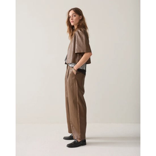 Summum 4s3043-12526 756 balloon trouser soft faux leather sepia brown - Image 3
