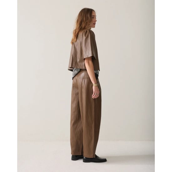 Summum 4s3043-12526 756 balloon trouser soft faux leather sepia brown - Image 4