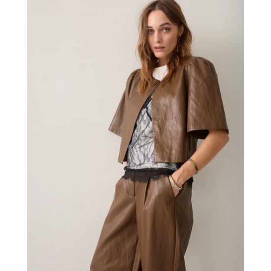 Summum 4s3043-12526 756 balloon trouser soft faux leather sepia brown - Image 5