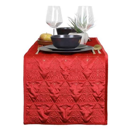 Unique Living tafelloper elisa red 35x180cm - Image 1