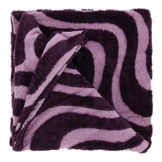 Unique Living plaid maud dark purple 150x200cm - Image 1