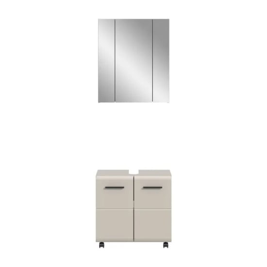 Furnilux Badcombinatie op wielen moderne opbergkast voor badkamer kasjmier design - Image 2