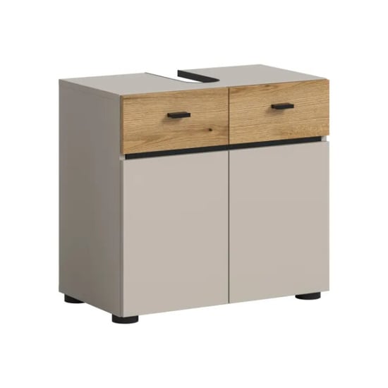 Furnilux Wastafelkast in kasjmier compacte opbergkast voor badkamer moderne - Image 1