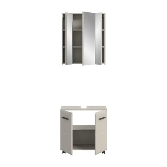 Furnilux Badcombinatie op wielen moderne opbergkast voor badkamer kasjmier design - Image 4