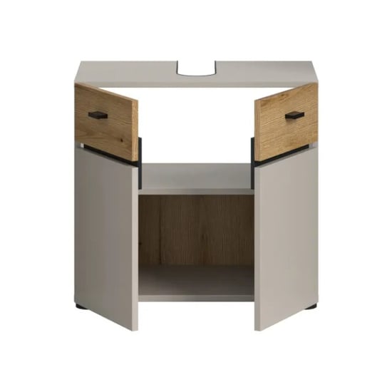 Furnilux Wastafelkast in kasjmier compacte opbergkast voor badkamer moderne - Image 5