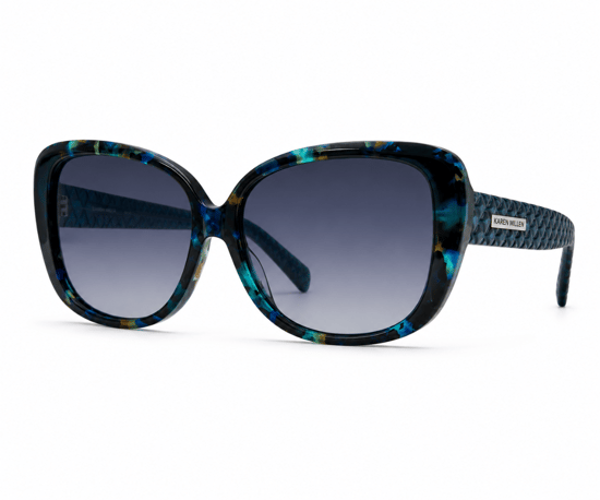 Karen Millen KM5060 604 Teal Blue Sunglasses - Image 1