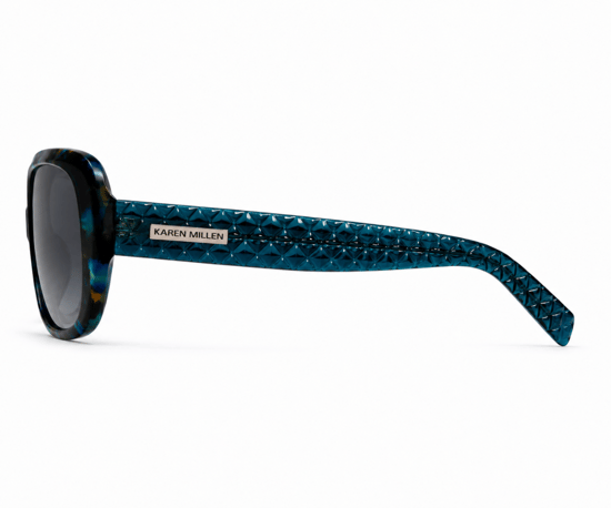 Karen Millen KM5060 604 Teal Blue Sunglasses - Image 3