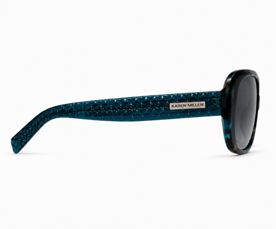 Karen Millen KM5060 604 Teal Blue Sunglasses - Image 4