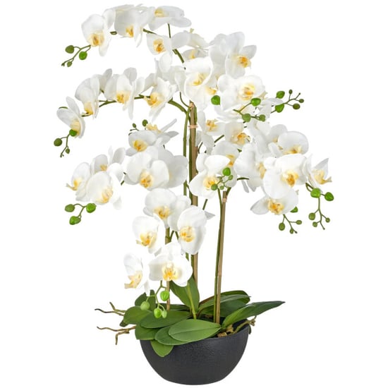 Kopu ® kunstorchidee 80 cm - zwarte schaal phalaenopsis - Image 1
