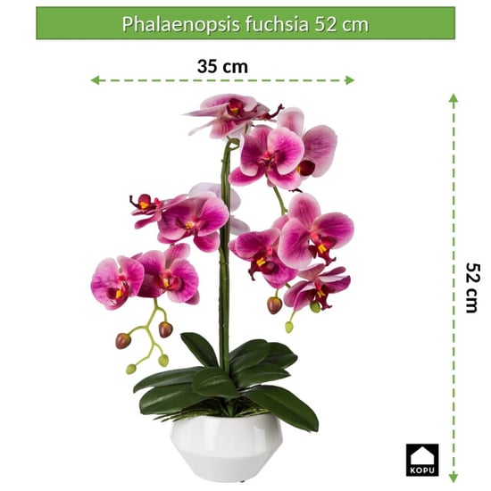 Kopu ® kunstorchidee 52 cm - witte pot phalaenopsis - Image 5
