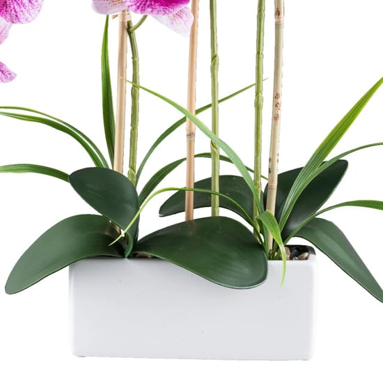 Kopu ® kunstorchidee 58 cm - 3 takken witte bak phalaenopsis - Image 4