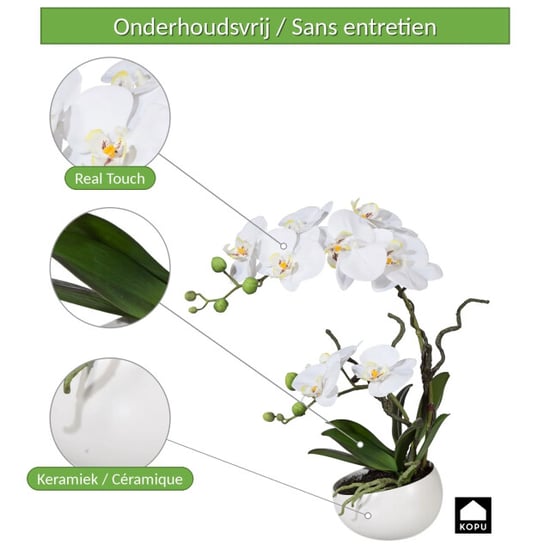 Kopu ® kunstorchidee 42 cm - te schaal phalaenopsis - Image 6
