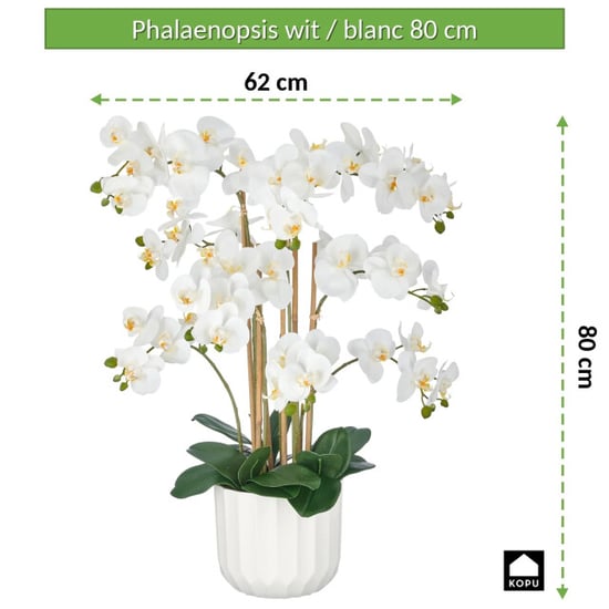 Kopu ® kunstorchidee 80 cm - 9 takken te pot phalaenopsis - Image 6