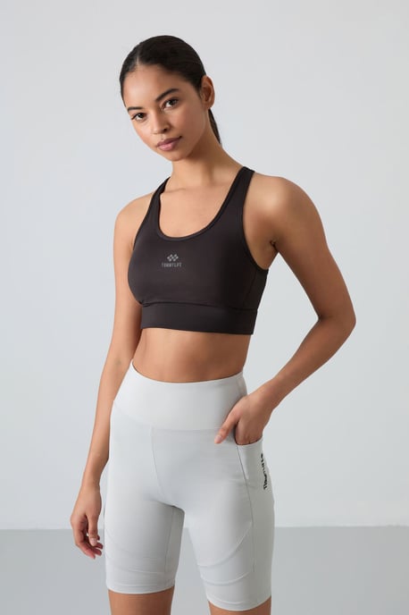 Fitted Sleeveless Crop Sports Top - Image 5