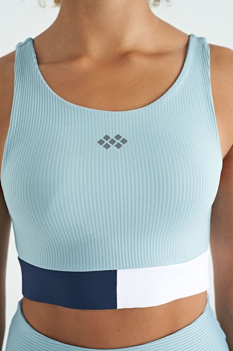 Crop Sleeveless Color-block Sports Top - Image 5