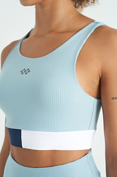 Crop Sleeveless Color-block Sports Top - Image 6