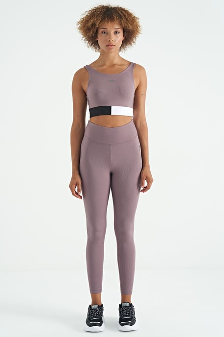 Crop Sleeveless Color-block Sports Top - Image 2