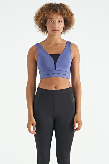 Women's Color-Blocked Sleeveless Crop Sports Top - Image 1