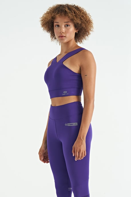 Women's Cropped Sleeveless V-neck Sports Top - Image 3