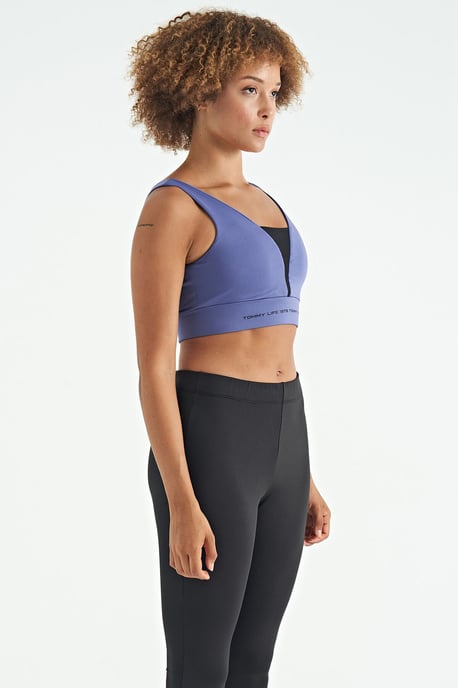 Women's Color-Blocked Sleeveless Crop Sports Top - Image 3