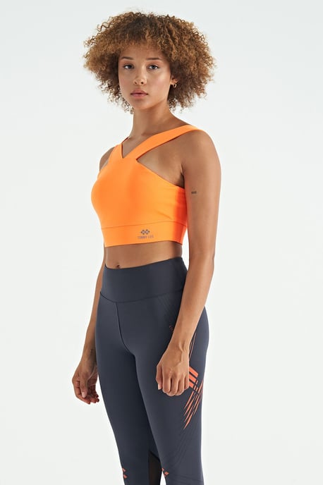 Women's Cropped Sleeveless V-neck Sports Top - Image 4