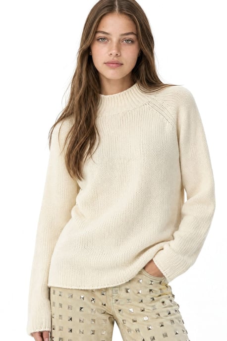 Knit Half Turtleneck Sweater - Image 1