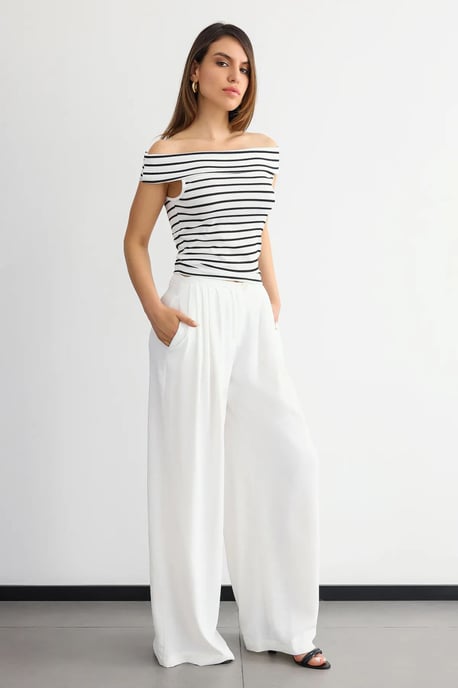 Striped Off-Shoulder Top - Image 3